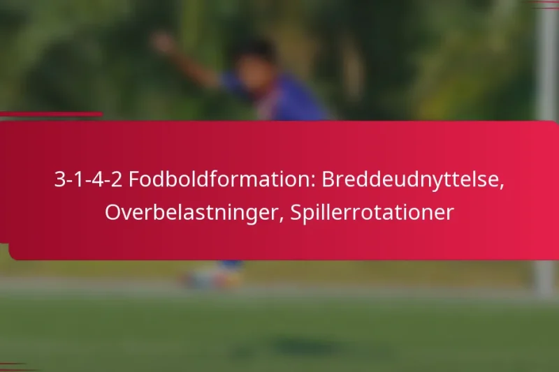 3-1-4-2 Fodboldformation: Breddeudnyttelse, Overbelastninger, Spillerrotationer