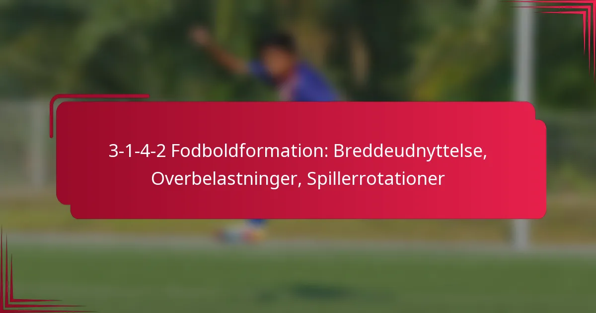 You are currently viewing 3-1-4-2 Fodboldformation: Breddeudnyttelse, Overbelastninger, Spillerrotationer