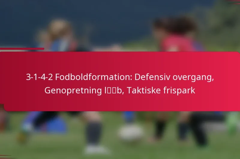 3-1-4-2 Fodboldformation: Defensiv overgang, Genopretning løb, Taktiske frispark