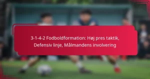 Read more about the article 3-1-4-2 Fodboldformation: Høj pres taktik, Defensiv linje, Målmandens involvering