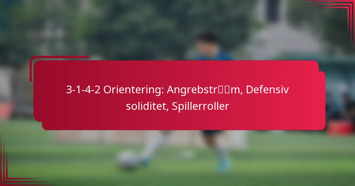3-1-4-2 Orientering: Angrebstrøm, Defensiv soliditet, Spillerroller