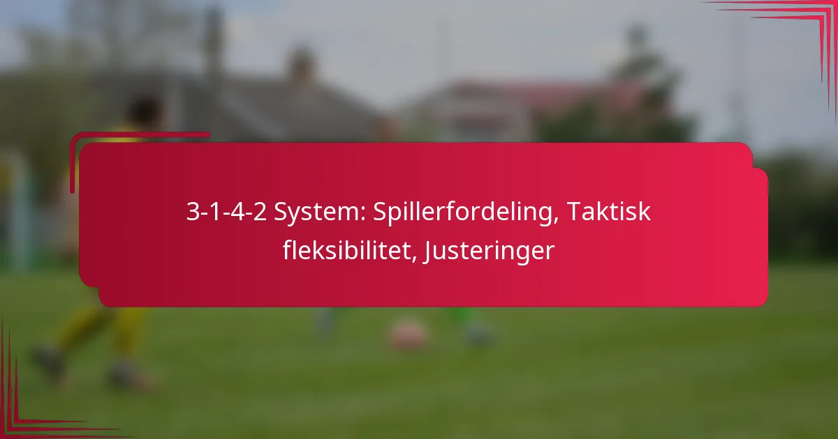 Read more about the article 3-1-4-2 System: Spillerfordeling, Taktisk fleksibilitet, Justeringer