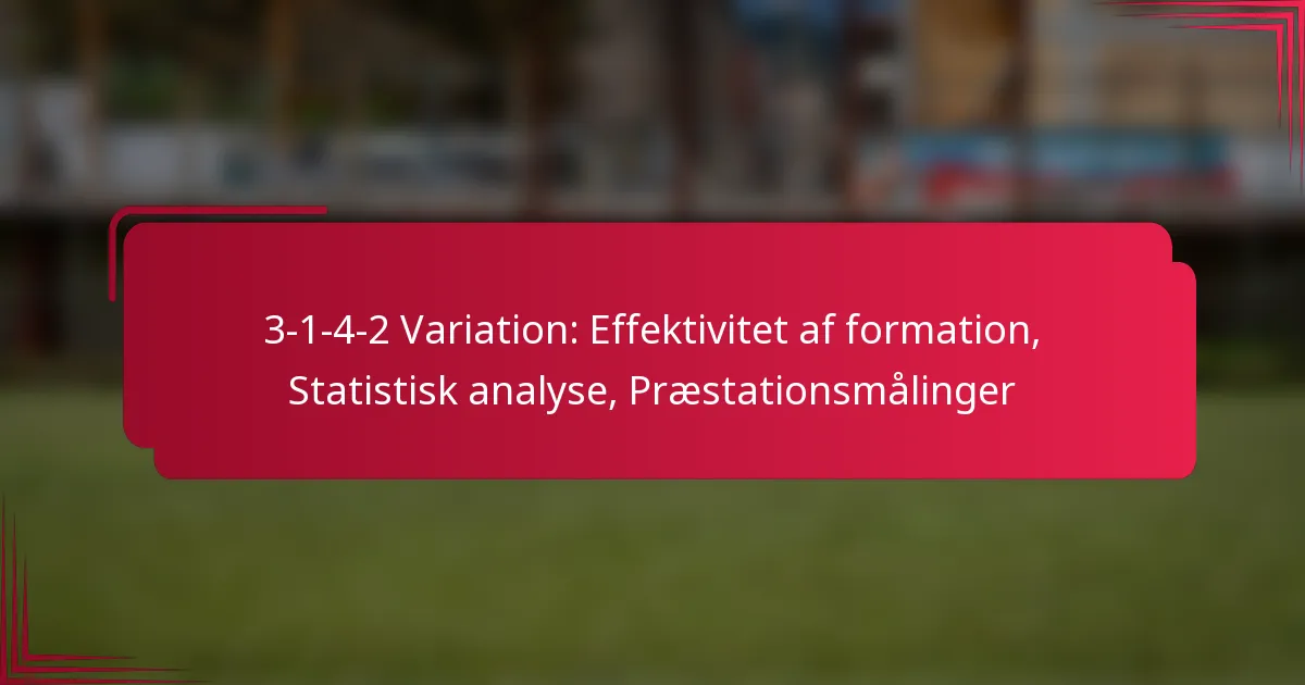 Read more about the article 3-1-4-2 Variation: Effektivitet af formation, Statistisk analyse, Præstationsmålinger
