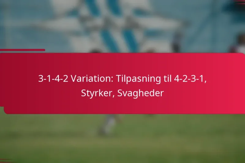3-1-4-2 Variation: Tilpasning til 4-2-3-1, Styrker, Svagheder