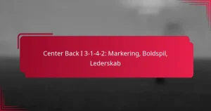 Read more about the article Center Back I 3-1-4-2: Markering, Boldspil, Lederskab