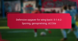 Read more about the article Defensive opgaver for wing back i 3-1-4-2: Sporing, genopretning, støtte