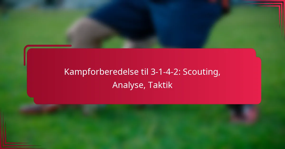 Read more about the article Kampforberedelse til 3-1-4-2: Scouting, Analyse, Taktik