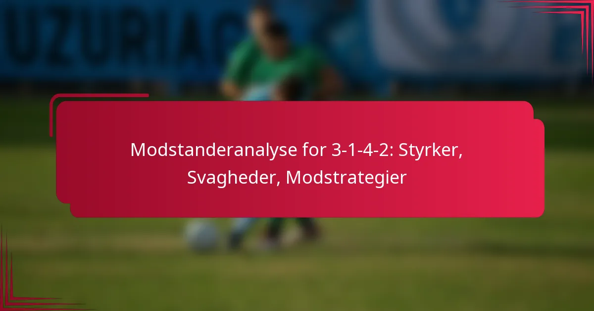 You are currently viewing Modstanderanalyse for 3-1-4-2: Styrker, Svagheder, Modstrategier