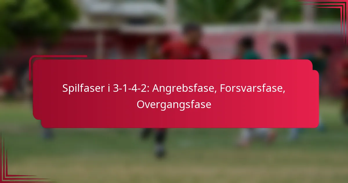 You are currently viewing Spilfaser i 3-1-4-2: Angrebsfase, Forsvarsfase, Overgangsfase