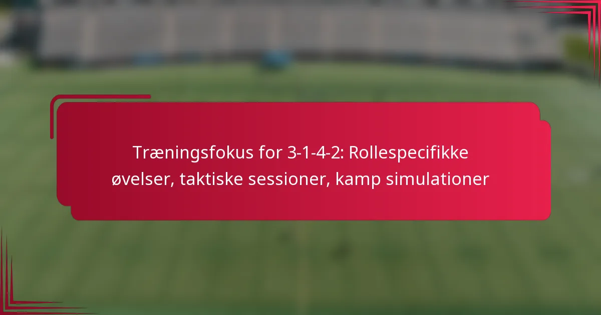 Read more about the article Træningsfokus for 3-1-4-2: Rollespecifikke øvelser, taktiske sessioner, kamp simulationer