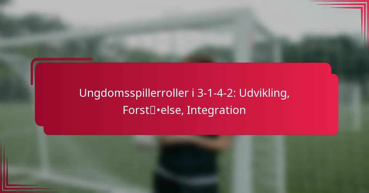 You are currently viewing Ungdomsspillerroller i 3-1-4-2: Udvikling, Forståelse, Integration