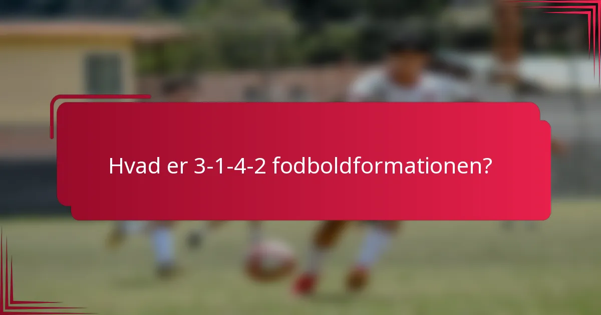 Hvad er 3-1-4-2 fodboldformationen?