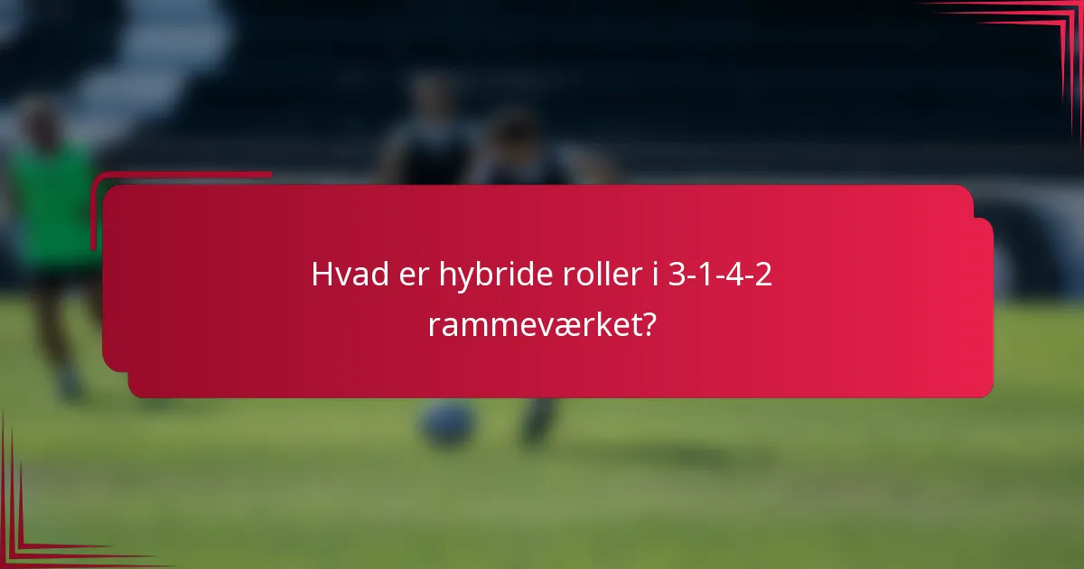 Hvad er hybride roller i 3-1-4-2 rammeværket?
