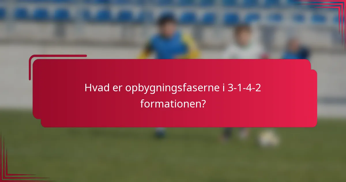 Hvad er opbygningsfaserne i 3-1-4-2 formationen?