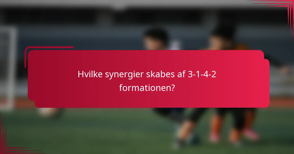 Hvilke synergier skabes af 3-1-4-2 formationen?