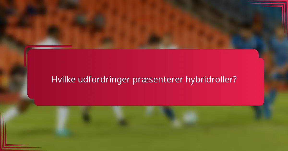 Hvilke udfordringer præsenterer hybridroller?