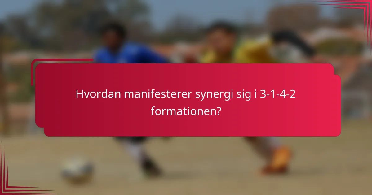 Hvordan manifesterer synergi sig i 3-1-4-2 formationen?
