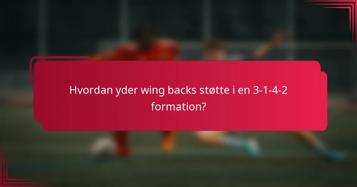 Hvordan yder wing backs støtte i en 3-1-4-2 formation?